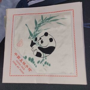 Charming Silk Panda Handkerchief